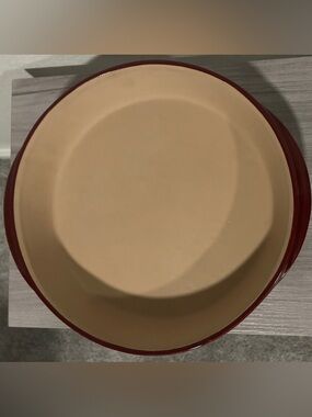 Pampered Chef Family Heritage Deep Dish Pie Plate – Cranberry Stoneware